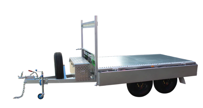 Tandem Axle Flat Deck Trailer With Drop Down Sides