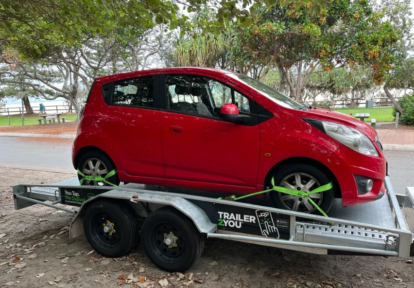 budget moving car trailer